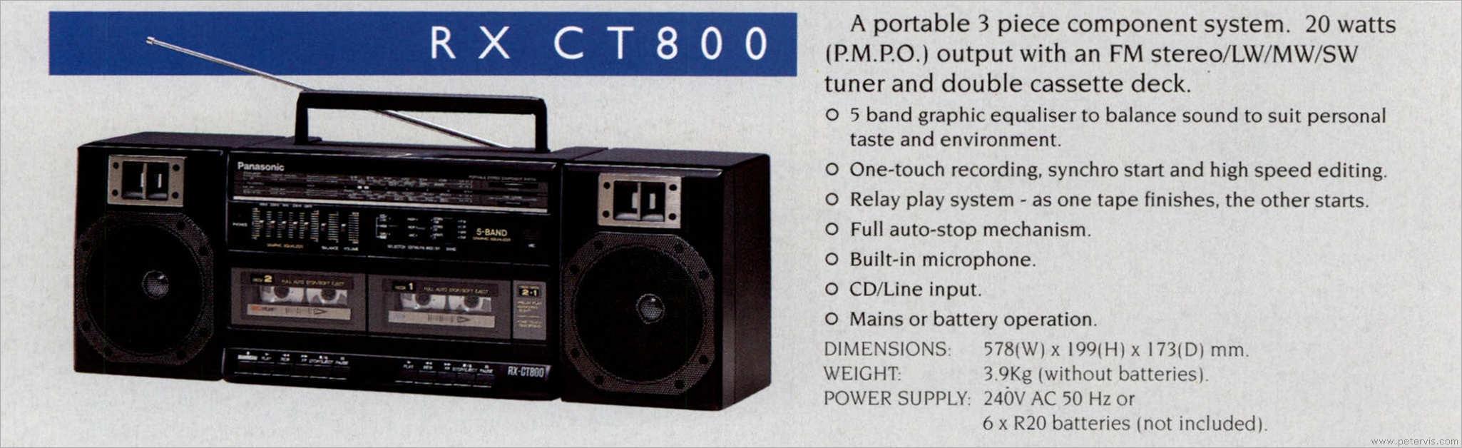 Panasonic RX-CT800