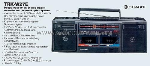 Hitachi TRK-W27E